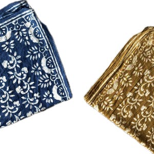 100% Cotton Head Wrap Scarf Hair Accessory Neck Tie Boho Style Classic Design Desert Unique Headband | Neckerchief | Wife Girlfriend 2set