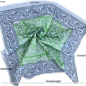 Beautiful Bandana, head bandana, indigo bandana, green bandana, floral bandana, women bandana, pet bandana for men bandana, scarf for neck,