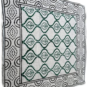 Hand Block Print Bandana Natural Organic print Bandana Scarf, Paisley Design Scarf, Vibrant Color, High-Quality, Winter Scarf  mud printgift
