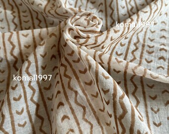 Block Print Organic Cotton Bandana Scarf, Boho Head Covering
