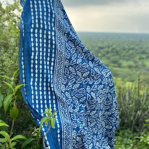 Sarong Wraps for Women Long Beach Swimsuit Cover Up Swimwear Pareo with Tassels Bikini Skirt Coverup for Bathing Suit indigo print soft