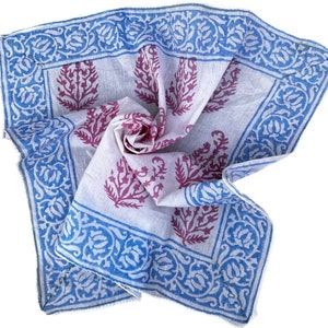 100% Cotton Bandanas Bohemian Style Cotton Neck Scarf, Boho Soft Cotton Neck Scarf, Boho Soft Cotton Bandana Cotton Neckerchief floral print