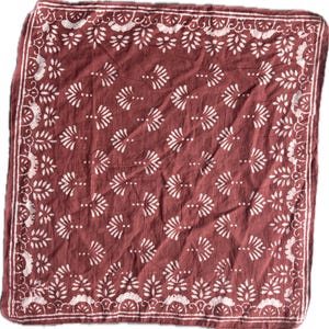 Hand Block Print Bandana Natural Organic Print Bandana Scarf, Paisley Design Scarf, Vibrant Color, High-Quality, Winter Scarf Halloween gift