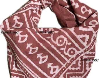 Hand Block Print Bandana Natural Organic print Bandana Scarf, Paisley Design Scarf, Vibrant Color, High-Quality, Winter Scarf Halloween gift