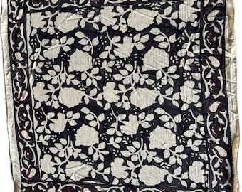 Bandana, organic  Cotton Hand Block Printed Bandana Scarf – Boho Paisley Head Scarf |  Floral Bandana | Eco Gift for Her or Him