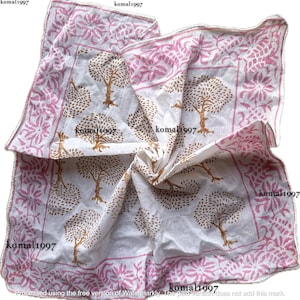 Organic Cotton Bandana Moselle, Bandana Scarf, Paisley Design Scarf, Vibrant Color, High-Quality, multi use  Scarf, Unique Design tree style