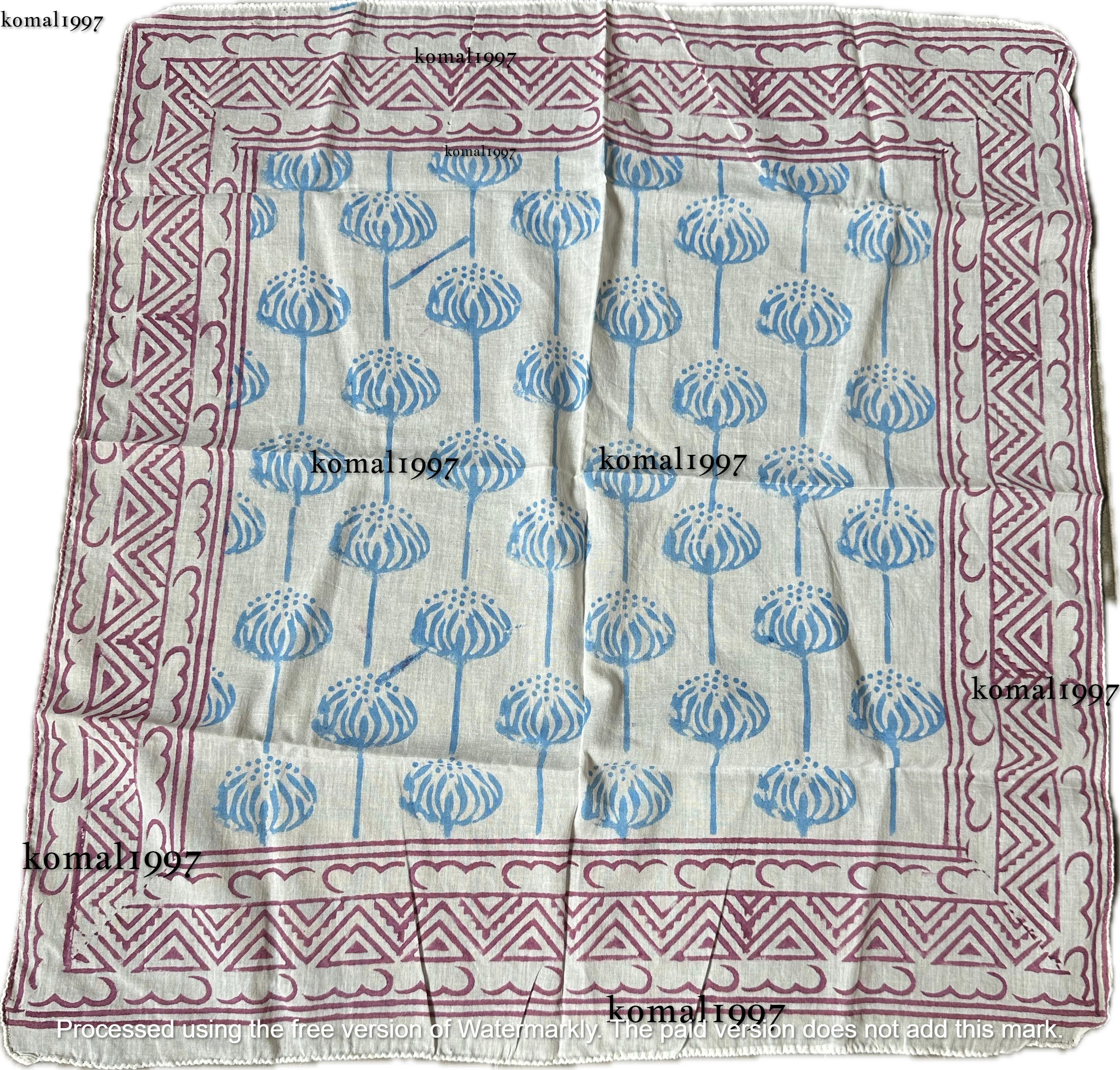 Hand Block Print Bandana Natural Organic print Bandana Scarf, Paisley Design Scarf, Vibrant Color, High-Quality, Winter Scarf  mud print