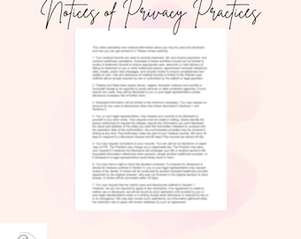 Notice of Privacy Practices Form Template