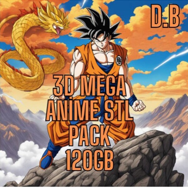 Anime 3D Figure STL Pack +120 Gb , Anime Package Containing Only DB Items,Dioroma Anime Stl Pack,Digital Dowland