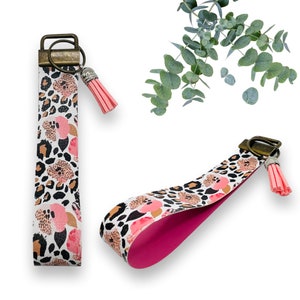 Faux Leather Keychain Wristlet