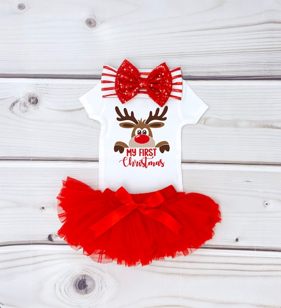 Baby Girl Christmas Outfit, My First Christmas Outfit Christmas