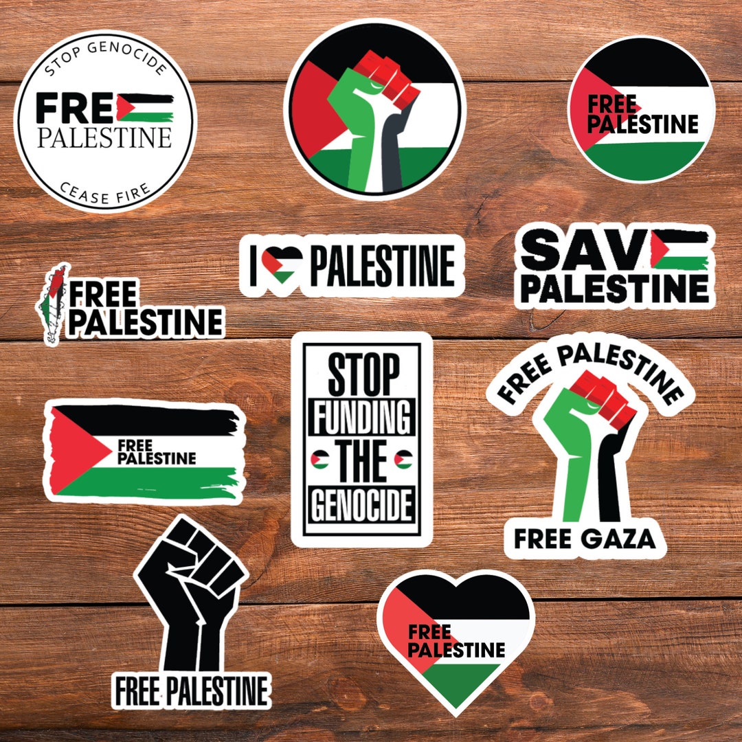 Free Palestine Laptop Stickers-11 Pieces, Palestine Flag Sticker ...