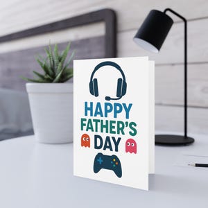 Cartes de voeux gamer pour la fête des pères, jolie carte pour papa, carte de jeu vidéo, carte gamer pour la fête des pères, cartes personnalisées