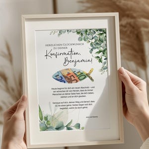 Geldgeschenk Konfirmation & Kommunion | Personalisiertes DIY zum Selbstausdrucken | Tolle Geschenkidee | Konfirmationsgeschenk Geld | A4