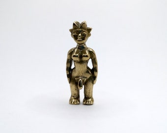 Punk Figure Trans Brass Pendant / Small Sassy Sculpture