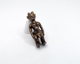 Punk Figure Trans Bronze Pendant / Small Sassy Sculpture