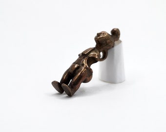 Violin Cello Woman Figure Bronze Pendant / Small Sassy Sculpture