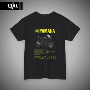Yamaha R6 Motorcycle T-Shirt - Sportbike Tee - Biker Gift - YZF-R6 Apparel - Back-printed tee