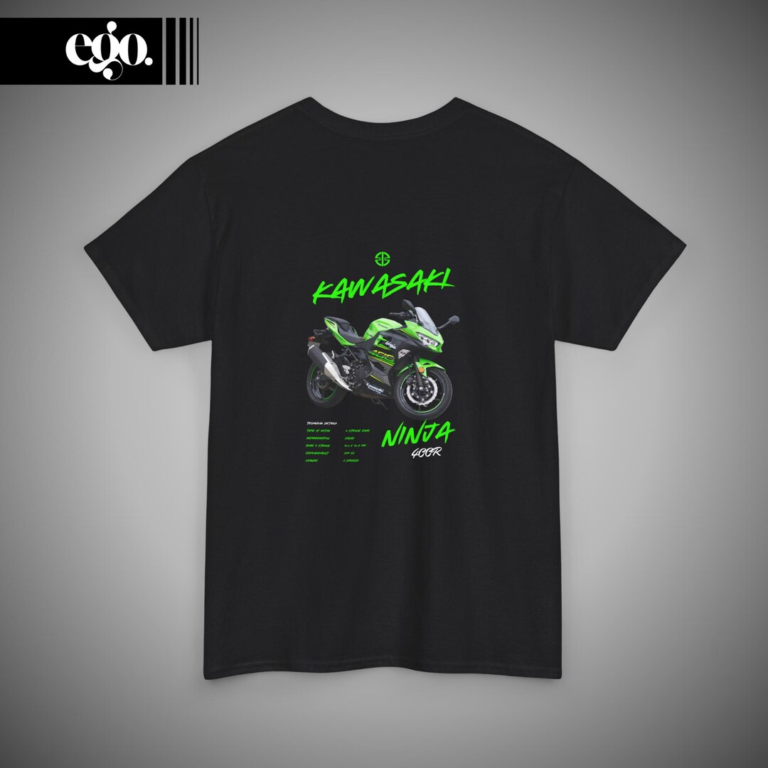 Kawasaki Ninja 400 Motorcycle T-shirt - Sportbike Tee - Biker Gift ...