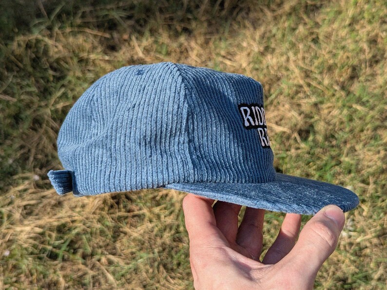 Riddim Rat Embroidered Corduroy Cap - Rave Hat Rave Outfit Music Festival Hat Raver Gift EDM Dubstep Riddim Hat Plur Cap Rave Gear image 3