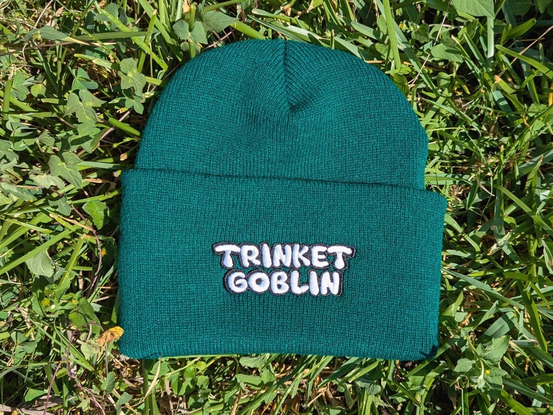 Goblin Rave Trinket Goblin Embroidered Beanie - Rave Festival Hat EDM Winter Cap ...