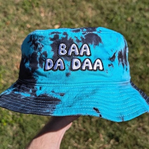 BAA DA DAA - Embroidered Tie Dye Bucket Hat - Dubstep Hat Rave Outfit Festival Outfit Raver Gift Song Request Inspired Edm Apparel Riddim