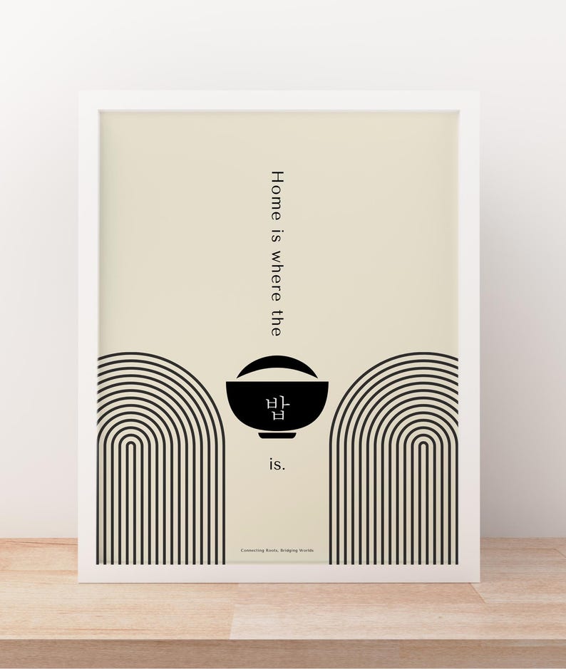 Modern Printable Wall Art Funny Kitchen Wall Art Korean Art 'home is