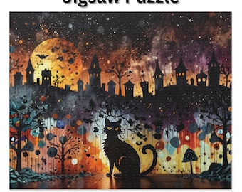 Spooky Midnight Jigsaw Puzzle: Halloween Edition (120, 252, 500-Piece)