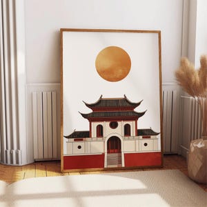 Vintage Poster Oriental Art, Japanese Art Poster, Oriental Vintage Exhibition Art, Asian Gallery Wall Home Decor, Museum Wall Print Decor