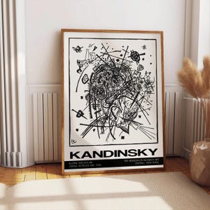 Wassily Kandinsky Art Work, Abstract Litograph, Museum Exhibition Modern Poster, Famous Artist Museum Wall Art, Abstract Wall Print Decor