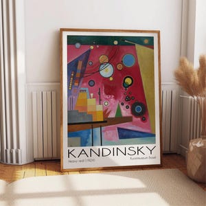 Heavy Red (1924) Wassily Kandinsky Art, Abstract Modern Museum Poster, Famous Artist Wall Art Print, Exhibition Decor