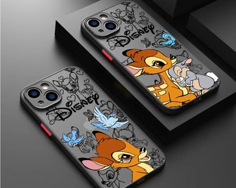 D-Bambi Cartoon Movie iPhone Fall Handy Abdeckung für iPhone 15 14 13 12 11 Pro Max 13 12 Mini XR X 7 8 SE Flexible weiche Apple Handyabdeckung
