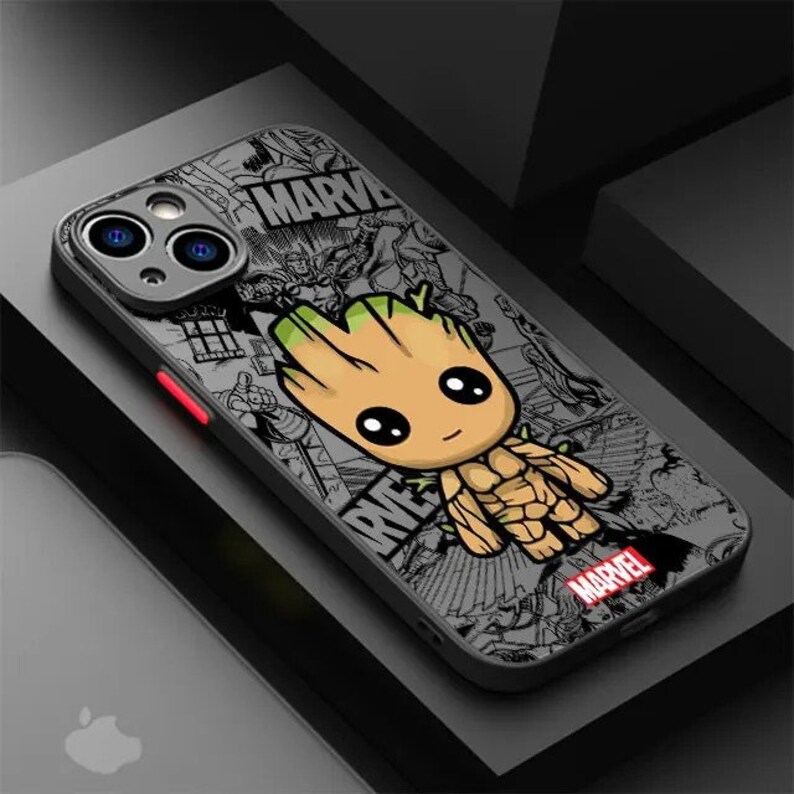 Superheld Cartoon Handyhülle für iPhone 15 14 13 12 11 X XR 7 8 SE Samsung S24 S23 S22 S21 S20 S10 Matte Hülle Wireless Charging 1