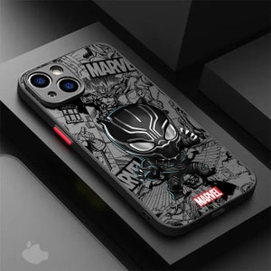 Superheld Cartoon Handyhülle für iPhone 15 14 13 12 11 X XR 7 8 SE Samsung S24 S23 S22 S21 S20 S10 Matte Hülle Wireless Charging 3