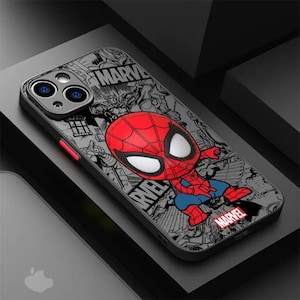 Superheld Cartoon Handyhülle für iPhone 15 14 13 12 11 X XR 7 8 SE Samsung S24 S23 S22 S21 S20 S10 Matte Hülle Wireless Charging 2