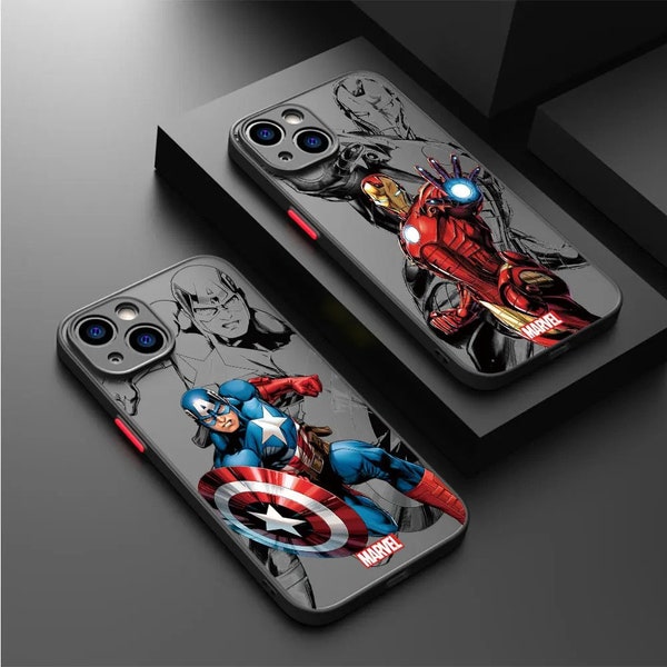 Superheroes  Cartoon iPhone Case Phone Cover for iPhone 15 14 13 12 11 Pro Max 13 12 Mini XR X 7 8 SE Flexible Soft Apple Phone Cover