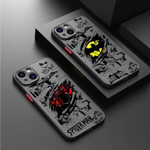 Superhero B-Man iPhone Case Phone Cover for iPhone 15 14 13 12 11 Pro Max 13 12 Mini XR X 7 8 SE Flexible Soft Apple Phone Cover