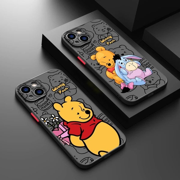 P-Pooh Bear Cartoon Movie iPhone Case Phone Cover for iPhone 15 14 13 12 11 Pro Max 13 12 Mini XR X 7 8 SE Flexible Soft Apple Phone Cover