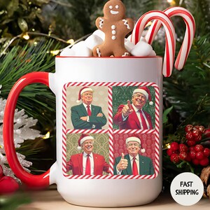 Christmas Trump 2024 Mug, Donald Trump Coffee Mug, US Elections 2024, Funny Santa Trump Gift, Republican Mug, MAGA