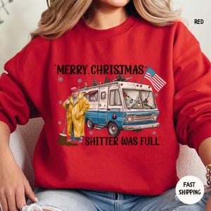 Trump Christmas Sweatshirt, Trump Supporter Funny Shirt, MAGA Gift, Trump Trash Truck, Merry Christmas Shtter was full Tee