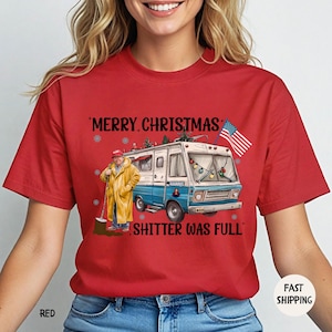 Trump Christmas Shirt, Trump Supporter Funny Shirt, MAGA Gift, Trump Trash Truck , Merry Christmas Shtter was full Tee