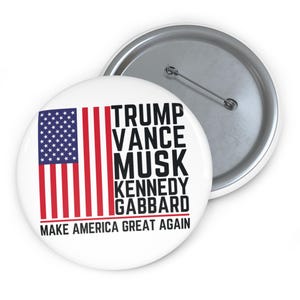 Trump MAGA Pin Button, Make America Great Again Pin, Trump Supporter Gift, US Elections 2024 Memorabilia