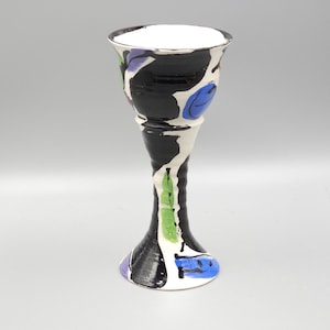 Vintage MS Pottery Goblet.  One of a kind. USA, 1998  Signed on the bottom.