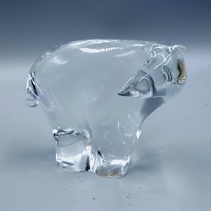 Vintage 1960&#39;s Sweedish Crystal/Glass Bear.  Sweeden,   Hand Blown  Possibly Orrefors