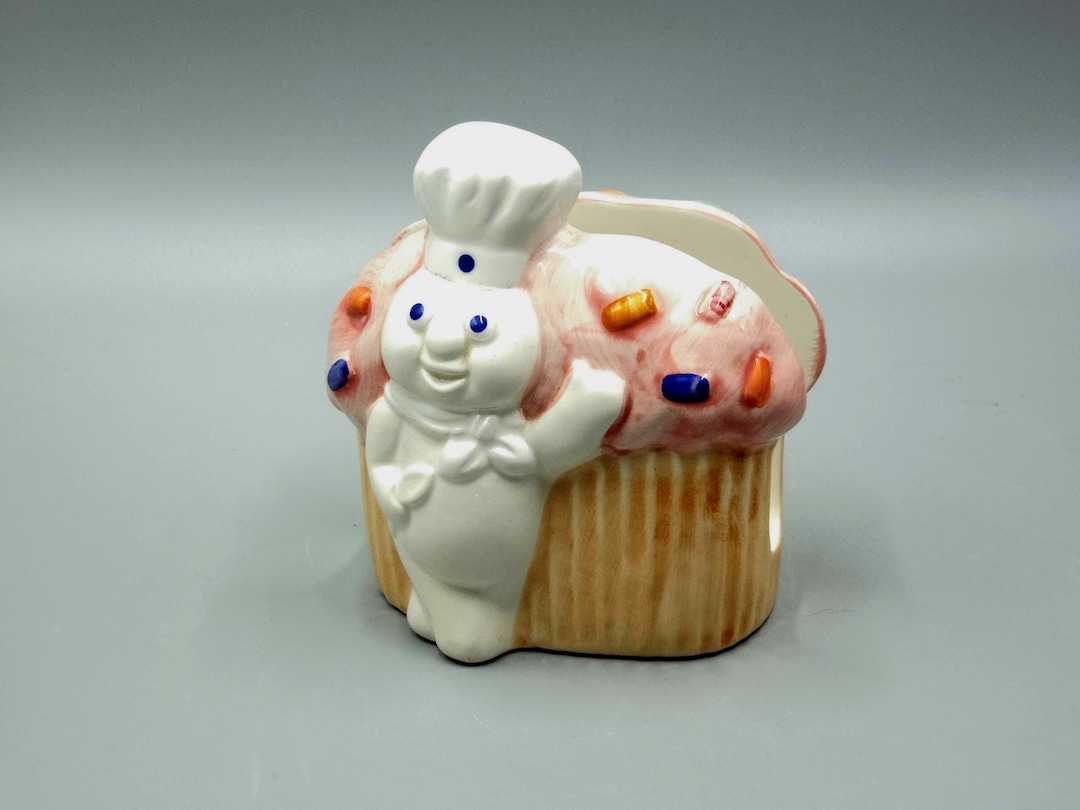 Pillsbury Doughboy ドゥボーイ カップケーキキャンドル 置物 Pillsbury Doughboy Poppin'fresh Cupcake Funfetti Napkin Holder