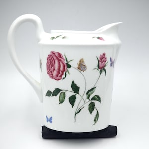 Vintage Ceralene Pitcher, Mon Jardin Pattern, France,  Limoges,  1965.  Marked on the Bottom.  Rare Item.