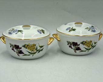 Spode Stafford Flowers Dish (2), Made England, F 1651-N, 1990's