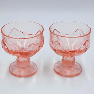 Vintage Tiffin Franciscan Vintage Cabaret Pink Champagne/Tall Sherbert Glass, Set of 2, USA Made,  1975-1979, Discontinued.