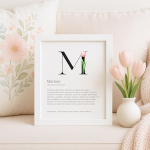 Affiche Maman - Fête des Mères | Affiche à encadrer | Cadeau pour Maman