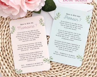 Godfather / Godmother Request Card - Special Request | Announcement Card